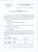 Thông báo Hội nghị khoa học liên ngành lần thứ 4